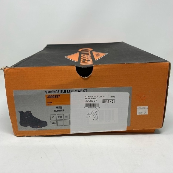 Merrell Work Men’s Strongfield Leather 6" Waterproof Composite Toe work boots - Picture 8 of 8